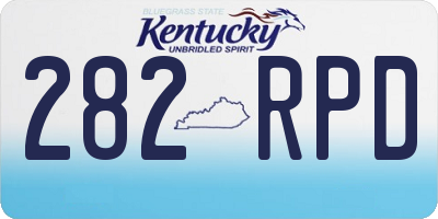 KY license plate 282RPD