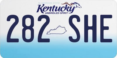KY license plate 282SHE