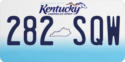 KY license plate 282SQW