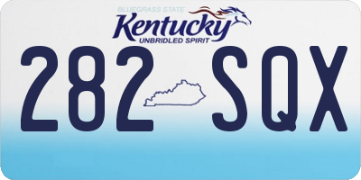 KY license plate 282SQX