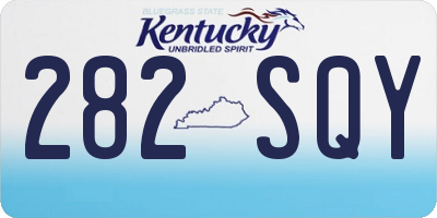 KY license plate 282SQY