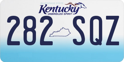 KY license plate 282SQZ