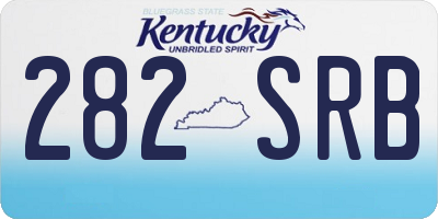 KY license plate 282SRB