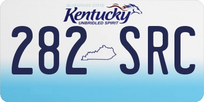 KY license plate 282SRC