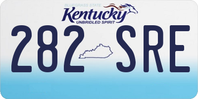 KY license plate 282SRE
