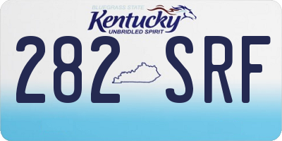 KY license plate 282SRF