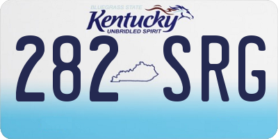 KY license plate 282SRG