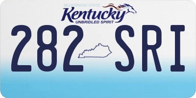 KY license plate 282SRI