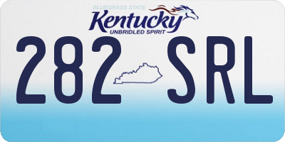 KY license plate 282SRL