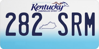 KY license plate 282SRM