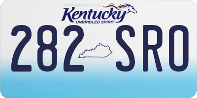KY license plate 282SRO