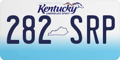 KY license plate 282SRP