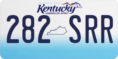 KY license plate 282SRR