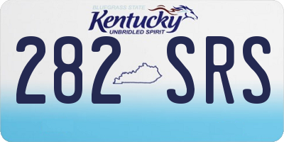 KY license plate 282SRS