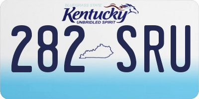 KY license plate 282SRU