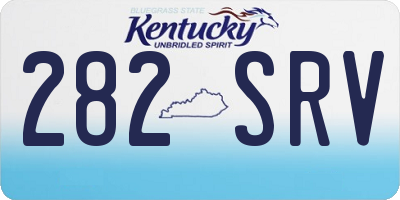 KY license plate 282SRV