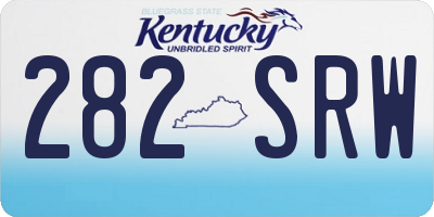 KY license plate 282SRW