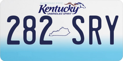 KY license plate 282SRY