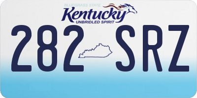 KY license plate 282SRZ