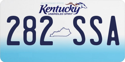 KY license plate 282SSA