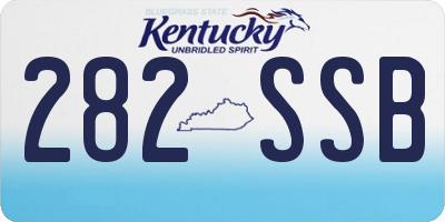 KY license plate 282SSB
