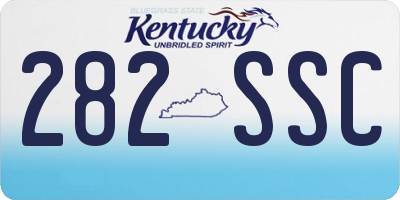 KY license plate 282SSC