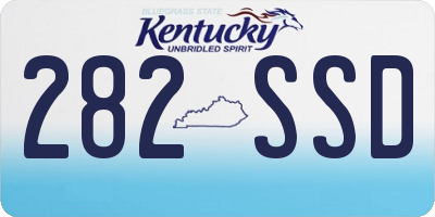 KY license plate 282SSD