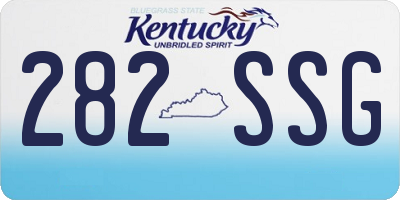KY license plate 282SSG