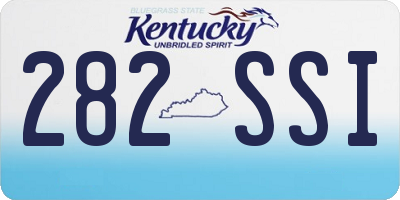KY license plate 282SSI