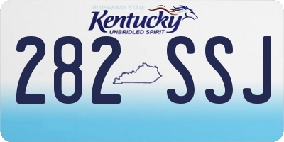 KY license plate 282SSJ