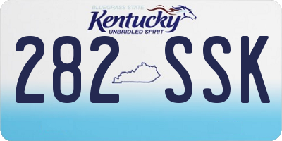 KY license plate 282SSK