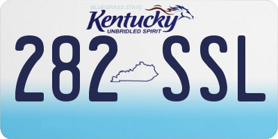 KY license plate 282SSL