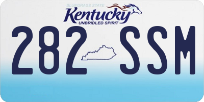 KY license plate 282SSM