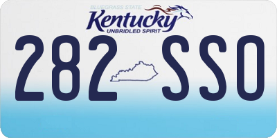 KY license plate 282SSO