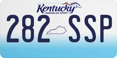 KY license plate 282SSP