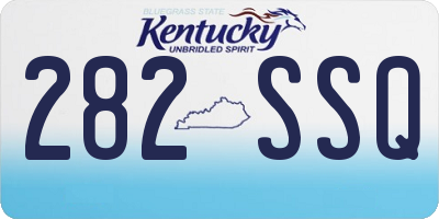 KY license plate 282SSQ