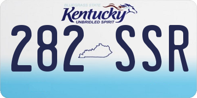 KY license plate 282SSR