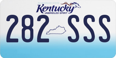 KY license plate 282SSS