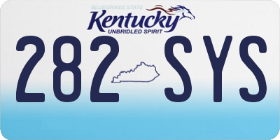 KY license plate 282SYS