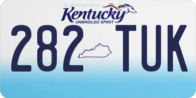 KY license plate 282TUK