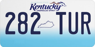 KY license plate 282TUR