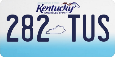 KY license plate 282TUS