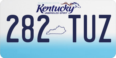 KY license plate 282TUZ