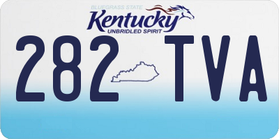 KY license plate 282TVA