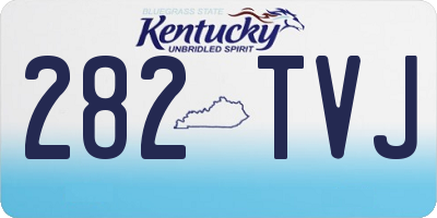 KY license plate 282TVJ