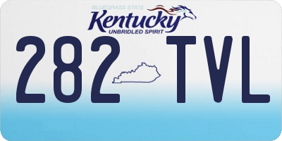 KY license plate 282TVL