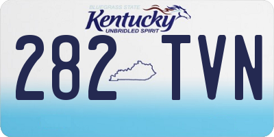 KY license plate 282TVN