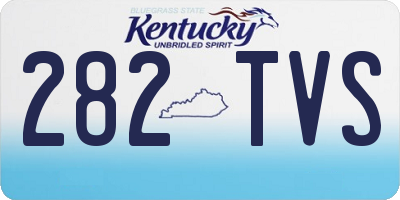 KY license plate 282TVS