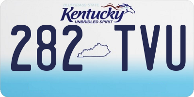 KY license plate 282TVU