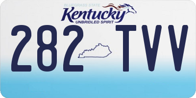KY license plate 282TVV